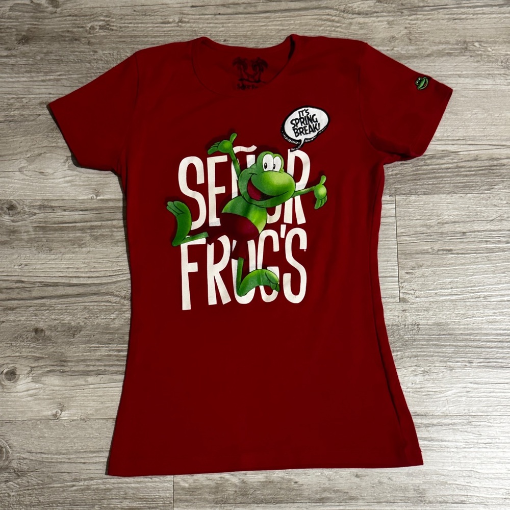 Red Graphic Frog Tee - Women's Blouse